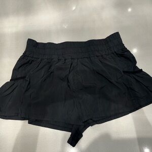 FP Movement Get Your Flirt On Black Elastic Waist Shorts